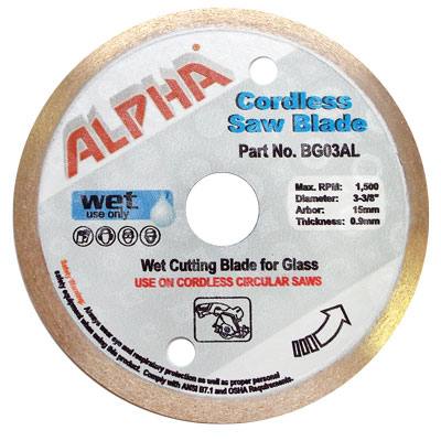 Alpha 4-3/8\" Vetro Glass & Tile Blade