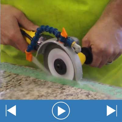 Angle grinder sales wet cutting